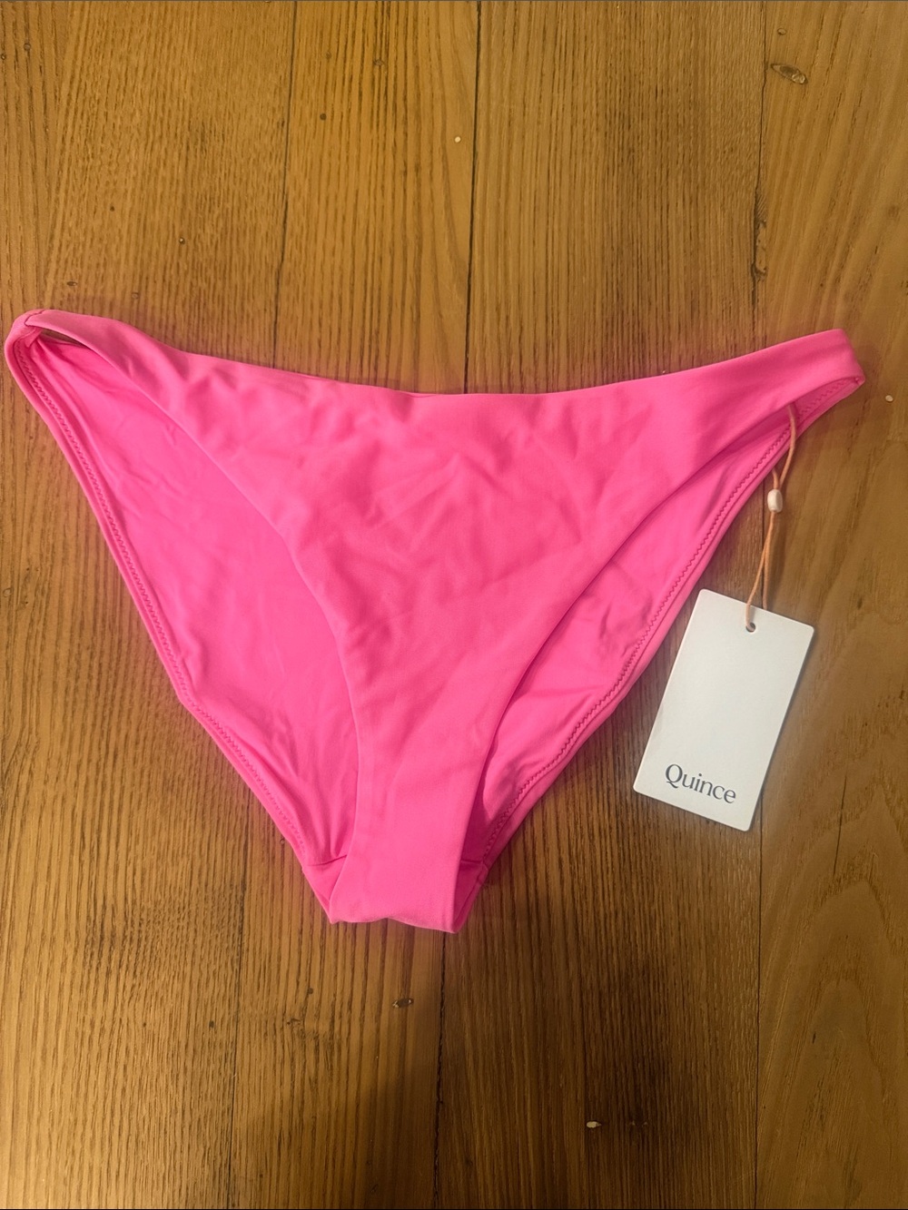 NWT Quince Women's Vibrant Pink Bikini Bottom size small